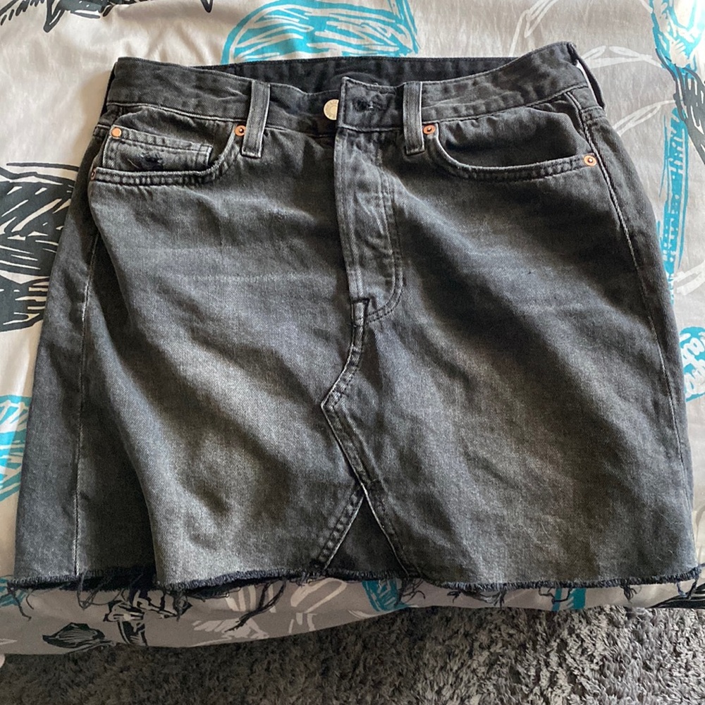 Black jean skirt